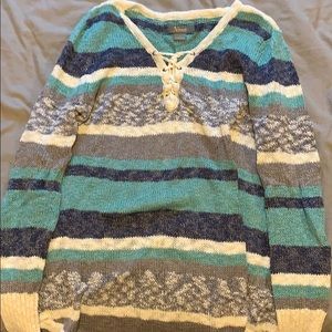 Blue striped sweater